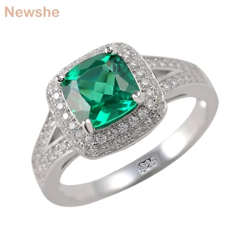 Newshe 925 Sterling Silver Wedding Engagement Rings For Women 2 Ct Green AAA CZ Party Cocktail Ring
Newshe 925 Sterling Silver Wedding Engagement Rings For Women 2 Ct Green AAA CZ Party Cocktail Ring