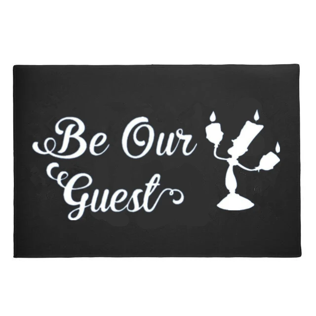 New Hot Funny Be Our Guest Door Mats Black Welcome Doormat Anti Slip Rubber Floor Hallway Rug Carpet Home Living Room Decor Gift
New Hot Funny Be Our Guest Door Mats Black Welcome Doormat Anti Slip Rubber Floor Hallway Rug Carpet Home Living Room Decor Gift