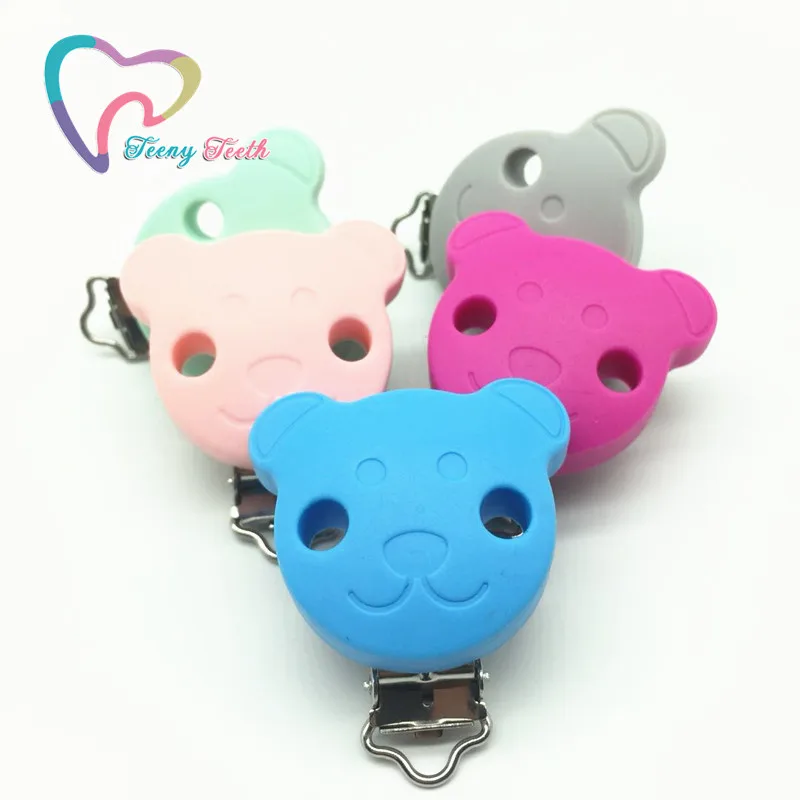Teeny Teeth 10 PCS Cute Teddy Bear Shape Pacifier Chain Clip,5 Colors,Silicone Clip Selectable Silicone Teething Suspender Clips
Teeny Teeth 10 PCS Cute Teddy Bear Shape Pacifier Chain Clip,5 Colors,Silicone Clip Selectable Silicone Teething Suspender Clips