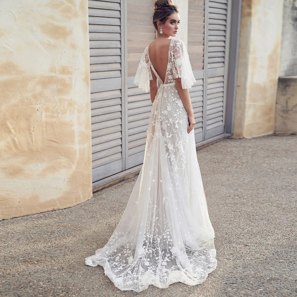 Fashion Daily Sexy Womens V Neck Short Sleeve Lace Vintage Gown Evening Party Dress
Fashion Daily Sexy Womens V Neck Short Sleeve Lace Vintage Gown Evening Party Dress
