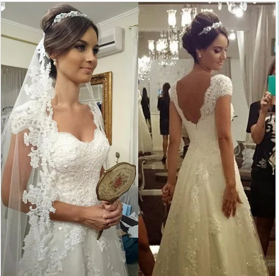 Stunning Beautiful Cap Sleeve Lace Appliques Wedding Dress Bridal Gown Custom Made
Stunning Beautiful Cap Sleeve Lace Appliques Wedding Dress Bridal Gown Custom Made