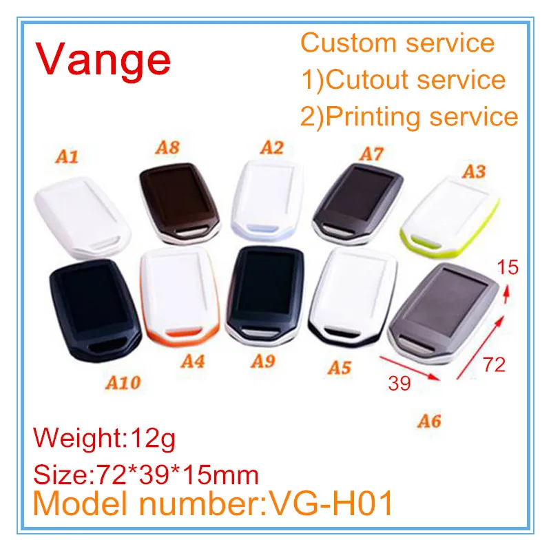 2pcs/lot mold making colorful case IP54 ABS plastic DIY handheld box enclosures for portable project box 72*39*15mm
2pcs/lot mold making colorful case IP54 ABS plastic DIY handheld box enclosures for portable project box 72*39*15mm