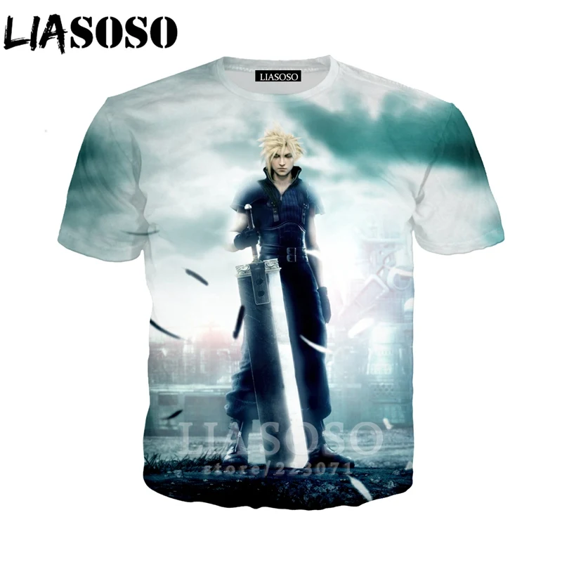 LIASOSO Summer New Men Women Sweatshirt 3D Print Anime Final Fantasy VII Advent Children T Shirt Short Sleeve Top Pullover A238
LIASOSO Summer New Men Women Sweatshirt 3D Print Anime Final Fantasy VII Advent Children T Shirt Short Sleeve Top Pullover A238