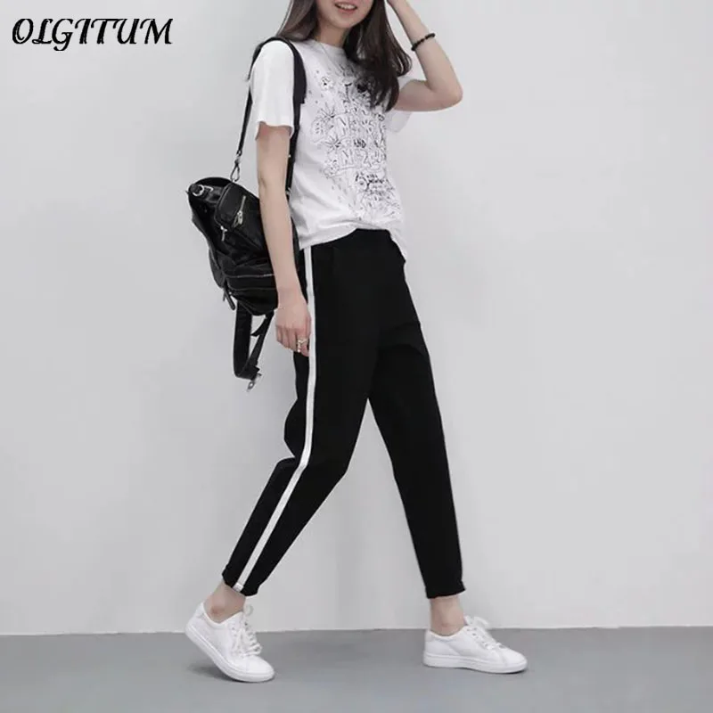 2019 Fashion Women Sweatpants Women Black Casual High Waist Drawstring Striped Side Harem Pants Loose Trousers Oversize S-2XL
2019 Fashion Women Sweatpants Women Black Casual High Waist Drawstring Striped Side Harem Pants Loose Trousers Oversize S-2XL