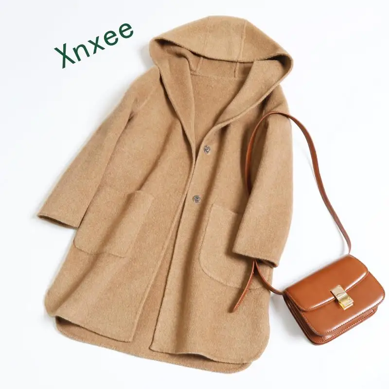 Xnxee Новое модное двустороннее кашемировое пальто весна 2019 Женское шерстяное пальто с капюшоном черная куртка хаки Пальто однотонные шерстяные пальто
Xnxee Новое модное двустороннее кашемировое пальто весна 2019 Женское шерстяное пальто с капюшоном черная куртка хаки Пальто однотонные шерстяные пальто