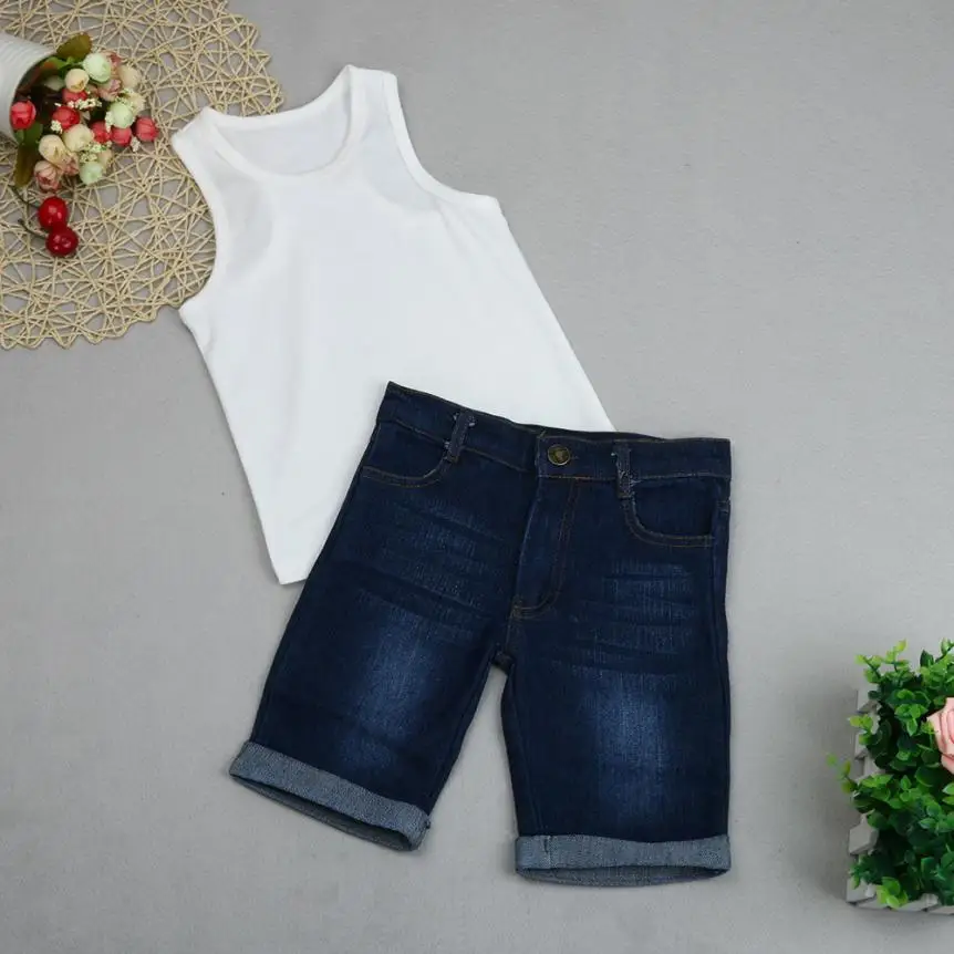 1-6 Years New Trendy Baby Boys Conjunto infantil Toddler Kids Baby Boys Outfit Clothes Vest T-Shirt Tops+Denim Shorts Pants 1Set
1-6 Years New Trendy Baby Boys Conjunto infantil Toddler Kids Baby Boys Outfit Clothes Vest T-Shirt Tops+Denim Shorts Pants 1Set