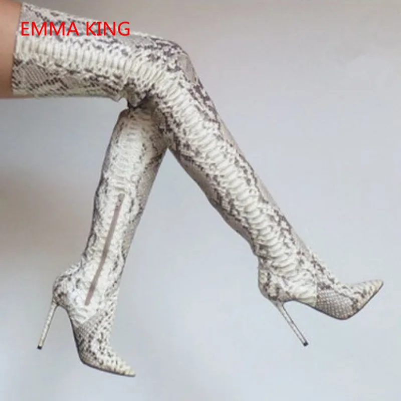 2018 Snake Print Long Boots Pointed Toe Sexy Thin High Heels Women Party Wedding Over The Knee Boots Leather Female Winter Shoe
2018 Snake Print Long Boots Pointed Toe Sexy Thin High Heels Women Party Wedding Over The Knee Boots Leather Female Winter Shoe