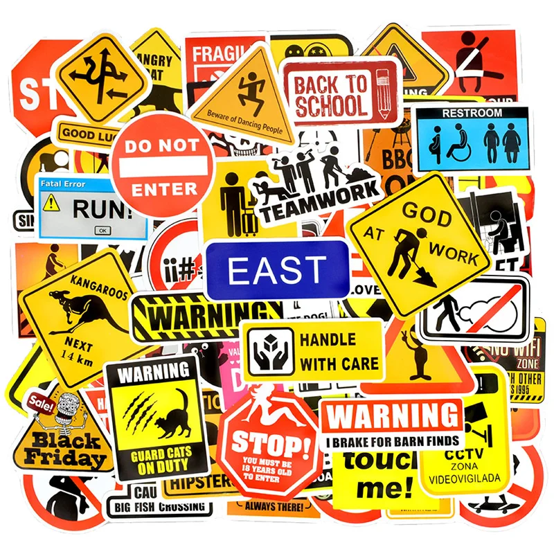 100-PCS-Banning-Signs-Stickers-Warning-Danger-Reminder-Waterproof-Decal-Sticker-to-DIY-Car-Laptop-Suitcase