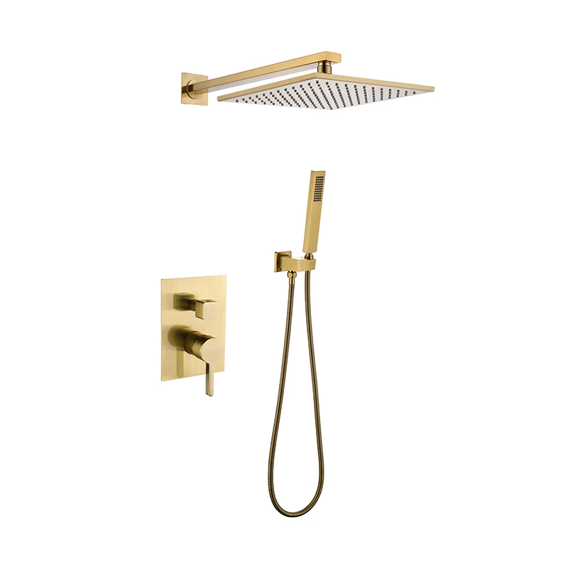 Nordic all Copper Wire-Drawn Golden Shower faucet Set Dark-mounted Wall-style Cold and Hot Embedded Hidden Golden Shower Set
Nordic all Copper Wire-Drawn Golden Shower faucet Set Dark-mounted Wall-style Cold and Hot Embedded Hidden Golden Shower Set