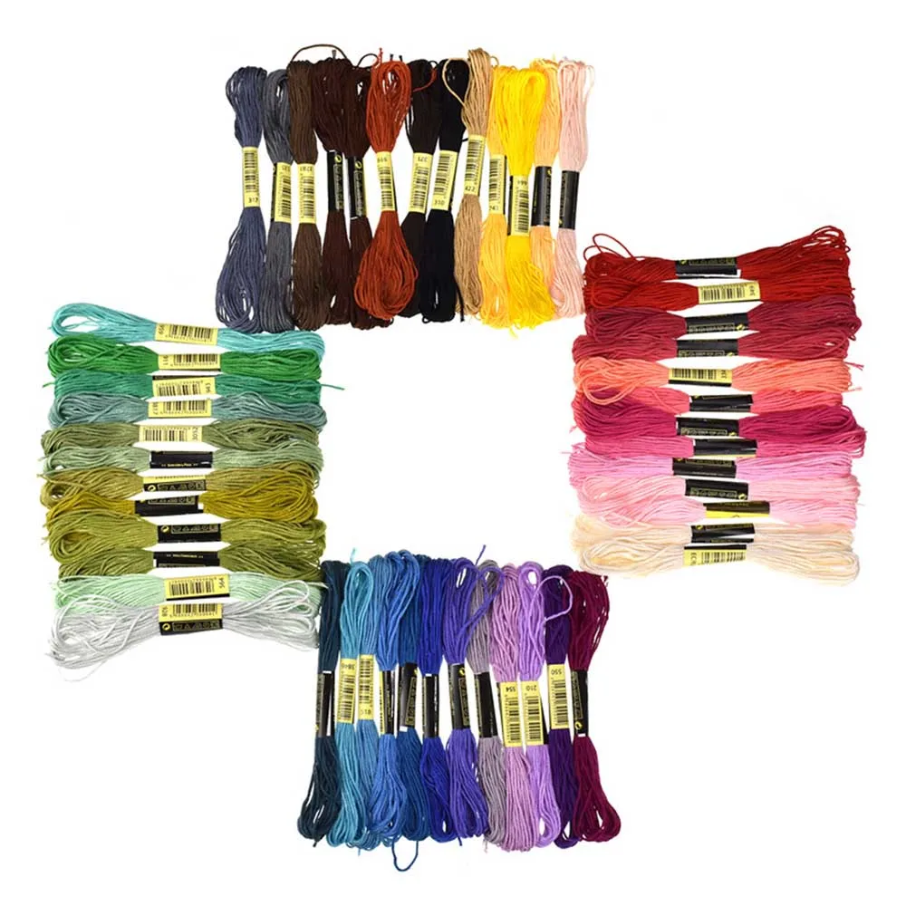 Multicolor 50/100 Colors Similar DMC Thread Cross Stitch Cotton Sewing Skeins Embroidery Thread Floss Kit DIY Sewing Tools
Multicolor 50/100 Colors Similar DMC Thread Cross Stitch Cotton Sewing Skeins Embroidery Thread Floss Kit DIY Sewing Tools