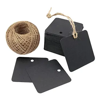 100 Pcs Square Gift Tags with String,Blank Kraft Paper Tags with 100 Feet Jute Twine for Wedding Favor,Christmas (Black)
100 Pcs Square Gift Tags with String,Blank Kraft Paper Tags with 100 Feet Jute Twine for Wedding Favor,Christmas (Black)
