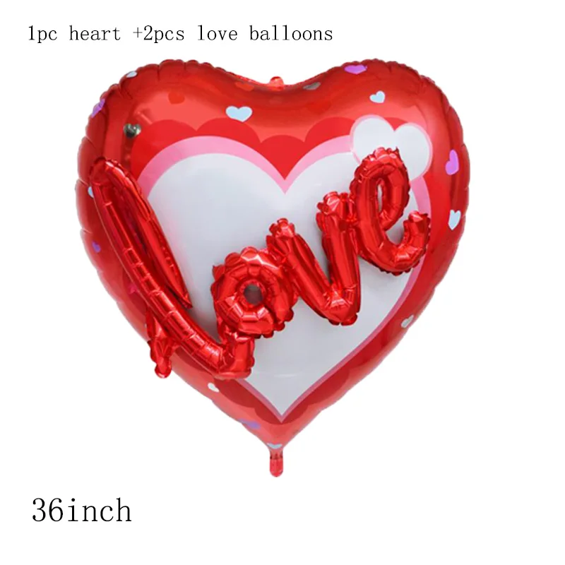 1pc 36inch 3d Heart Baby Girl Boy Letter Foil Balloons Wedding