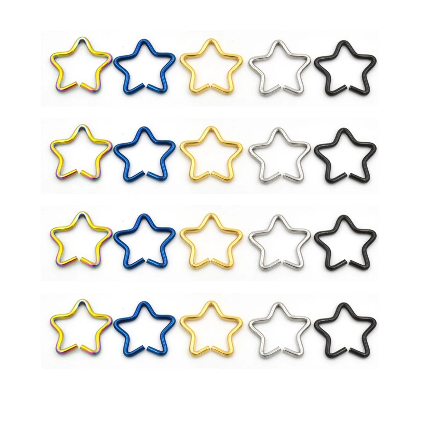 Medical Titanium star Punk Clip On Fake Piercing Body Nose Lip Ring Unisex Nose Ring earring Women Septum Piercing Clip 5 Colors
Medical Titanium star Punk Clip On Fake Piercing Body Nose Lip Ring Unisex Nose Ring earring Women Septum Piercing Clip 5 Colors