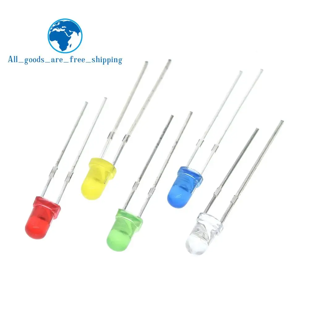 5Colors*20PCS=100PCS / 1Color=100pcs F3 3mm LED Diode Light Assorted Kit Green Blue White Yellow Red COMPONENT DIY kit
5Colors*20PCS=100PCS / 1Color=100pcs F3 3mm LED Diode Light Assorted Kit Green Blue White Yellow Red COMPONENT DIY kit