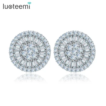 LUOTEEMI Noble Romantic Jewelry Bright Unique Round Shape Cubic Zircon Wedding Stud Earrings for Women Party Factory Wholesale
LUOTEEMI Noble Romantic Jewelry Bright Unique Round Shape Cubic Zircon Wedding Stud Earrings for Women Party Factory Wholesale