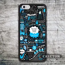 Black Blue Okay Quote Case For iPhone 7 6 6s Plus 5 5s SE 5c and For iPod 5 High Quality Lovely The Fault In Our Stars