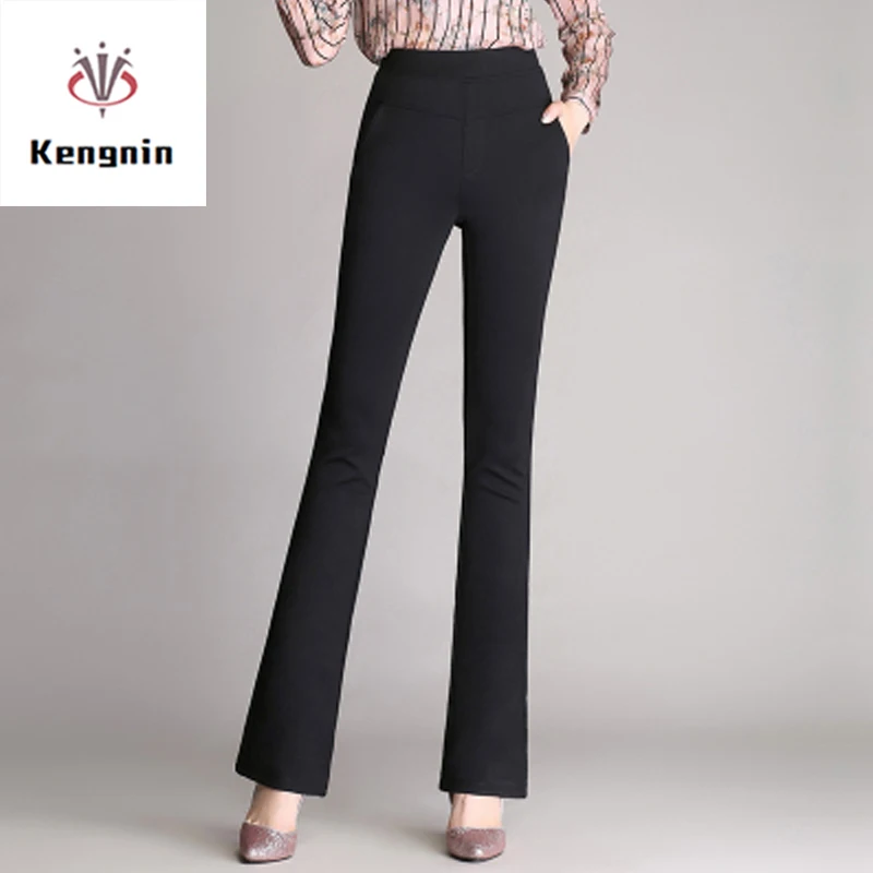 2019 Spring New European Style Women Flare Straight Leg Pants Plus Size 4XL High Elastic Waist Female Caprise Work OL Trousers
2019 Spring New European Style Women Flare Straight Leg Pants Plus Size 4XL High Elastic Waist Female Caprise Work OL Trousers