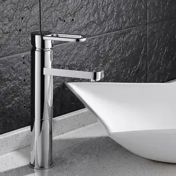 NEW Tall Basin sink faucet Swan style Chrome plated mixer tap hot and cold water tap single hole deck mount bath tap 52268
NEW Tall Basin sink faucet Swan style Chrome plated mixer tap hot and cold water tap single hole deck mount bath tap 52268