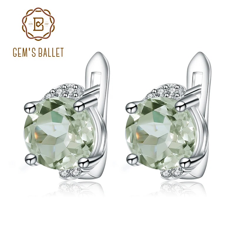 Gem's Ballet 4.08t Natural Green Amethyst Gemstone Earrings Classic 925 Sterling Silver Stud Earrings For Women Fine Jewelry
Gem's Ballet 4.08t Natural Green Amethyst Gemstone Earrings Classic 925 Sterling Silver Stud Earrings For Women Fine Jewelry
