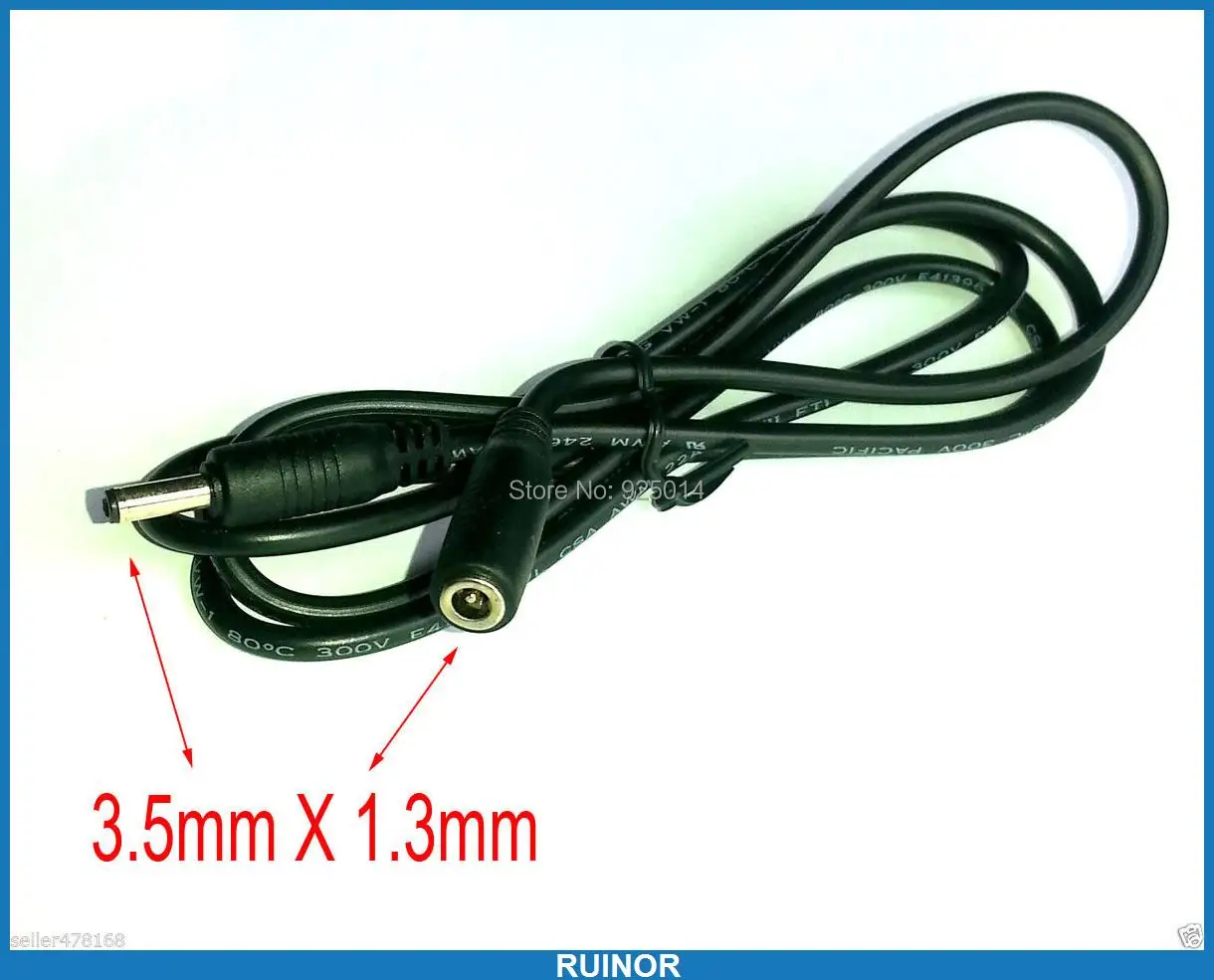 5 PCS 100CM DC cable 3.5mm x 1.3mm Male TO Female 3.5mm x 1.3mm connector cables 
5 PCS 100CM DC cable 3.5mm x 1.3mm Male TO Female 3.5mm x 1.3mm connector cables