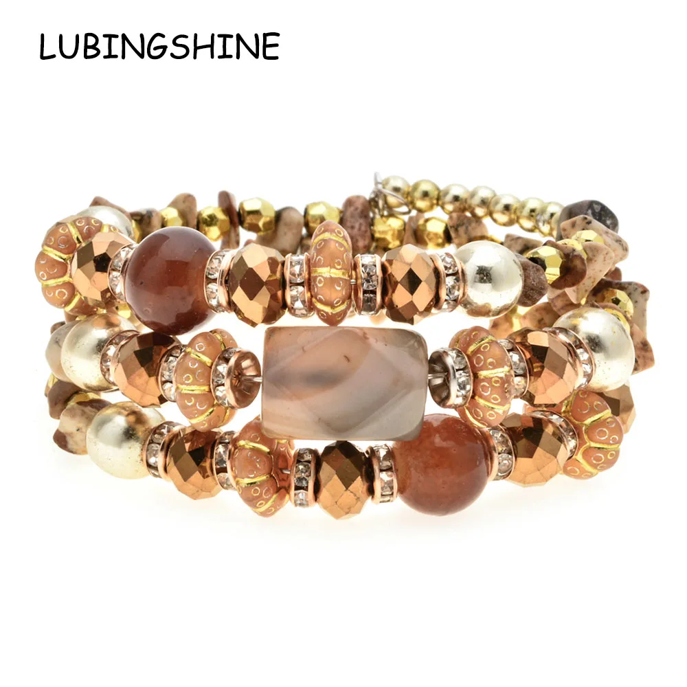 LUBINGSHINE Bohemia Women Crystal Stones Charms Bracelets&Bangles Women Adjustable Multilayer Wristband Wife Gift Jewelry
LUBINGSHINE Bohemia Women Crystal Stones Charms Bracelets&Bangles Women Adjustable Multilayer Wristband Wife Gift Jewelry
