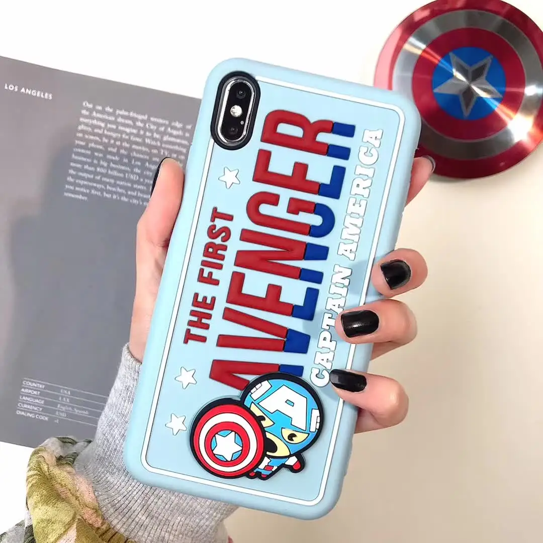 Phone Cases For iphone 6 6s 7 8 Plus X XR XS MAX Cute Cartoon 3D Emboss Silicone Avengers Iron Man Spiderman Protection Cover
Phone Cases For iphone 6 6s 7 8 Plus X XR XS MAX Cute Cartoon 3D Emboss Silicone Avengers Iron Man Spiderman Protection Cover