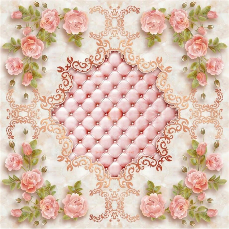 European rose soft bag marble relief flooring 3D floor wallpaper bathroom mural non-slip waterproof self-adhesive wall paper
European rose soft bag marble relief flooring 3D floor wallpaper bathroom mural non-slip waterproof self-adhesive wall paper