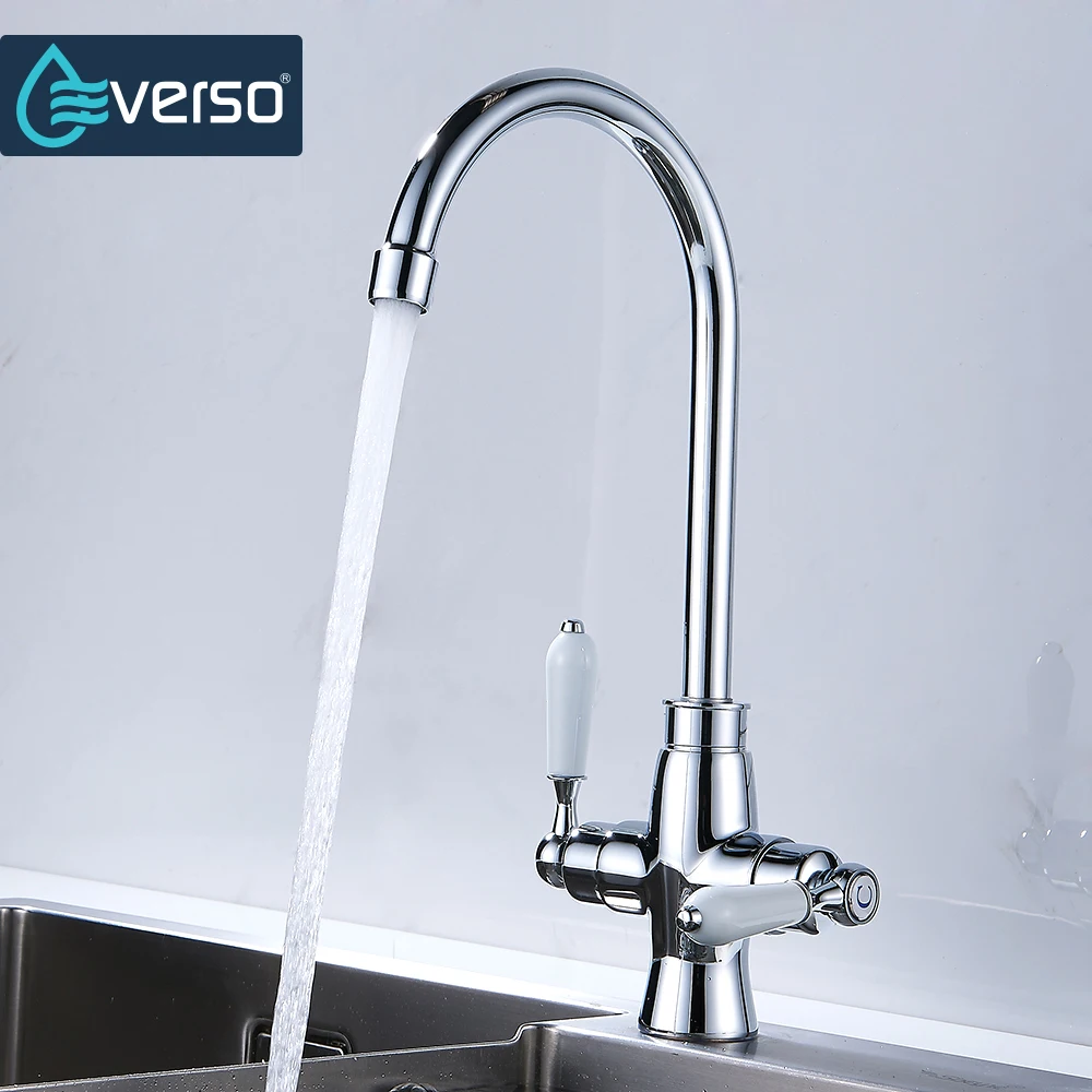 Everso Double Holes Flexible Kitchen Faucet Mixers Sink Tap Wall Kitchen Faucet Hot and Cold Water Kitchen Tap
Everso Double Holes Flexible Kitchen Faucet Mixers Sink Tap Wall Kitchen Faucet Hot and Cold Water Kitchen Tap