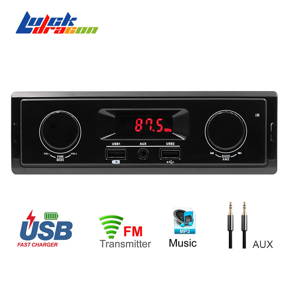 Автомагнитола автомагнитола стерео 12 В поддержка FM Aux 1 Din приемник USB MP3 Авторадио