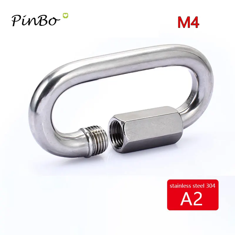 20 pcs 4mm 304 Stainless Steel M4 Chain Quick Link Marine Oval Thread Carabiner Chain Connector
20 pcs 4mm 304 Stainless Steel M4 Chain Quick Link Marine Oval Thread Carabiner Chain Connector