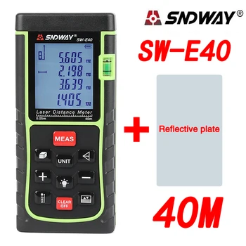 SNDWAY SW-E40 40M Digital Laser Distance Meter Laser Rangefinder Range Finder Finder Build Measure Device Ruler
SNDWAY SW-E40 40M Digital Laser Distance Meter Laser Rangefinder Range Finder Finder Build Measure Device Ruler