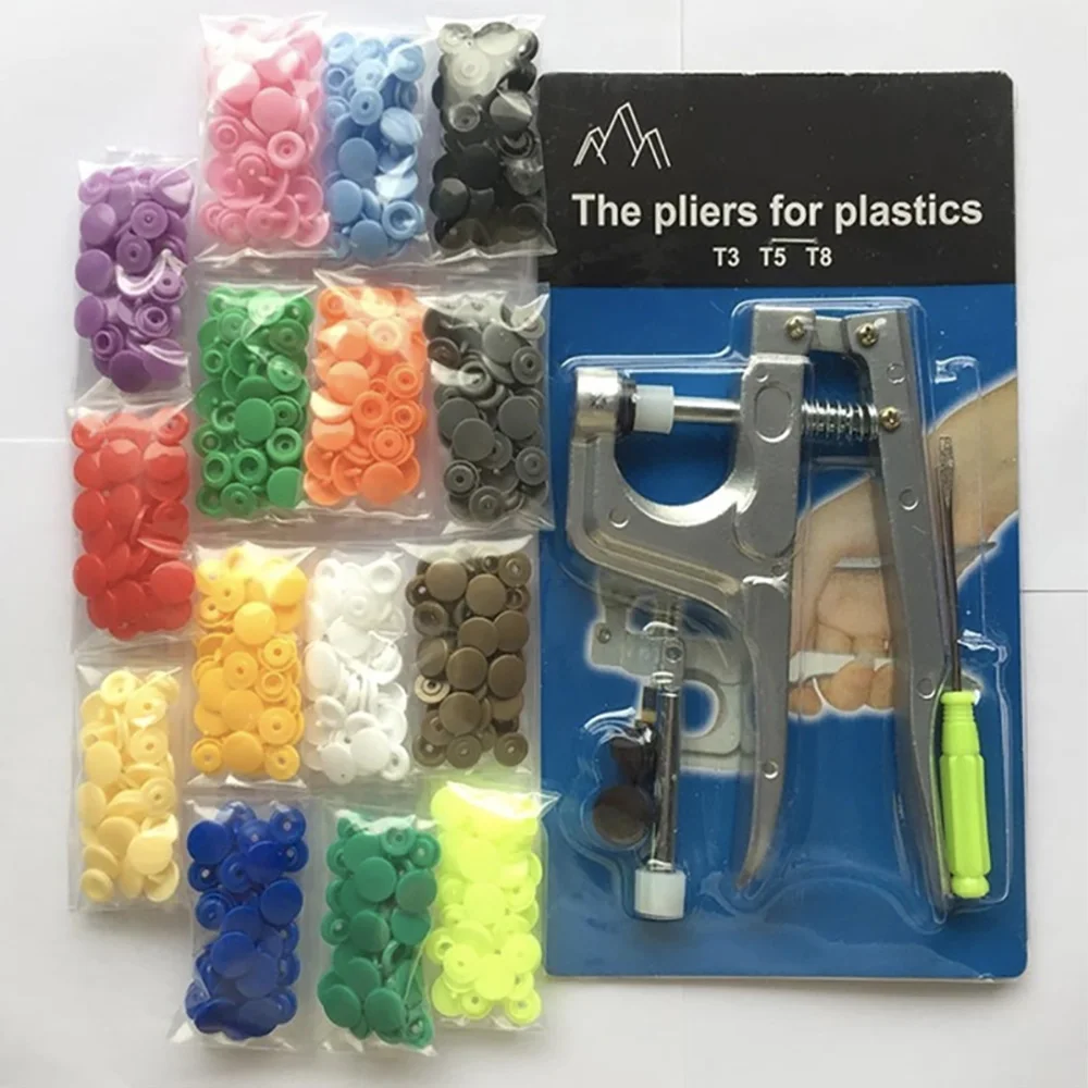 U Shape Fastener Snap Pliers KAM Button + 150 set T5 Plastic Resin Snap Button Press Stud Cloth Button Press Machine Sewing Tool
U Shape Fastener Snap Pliers KAM Button + 150 set T5 Plastic Resin Snap Button Press Stud Cloth Button Press Machine Sewing Tool