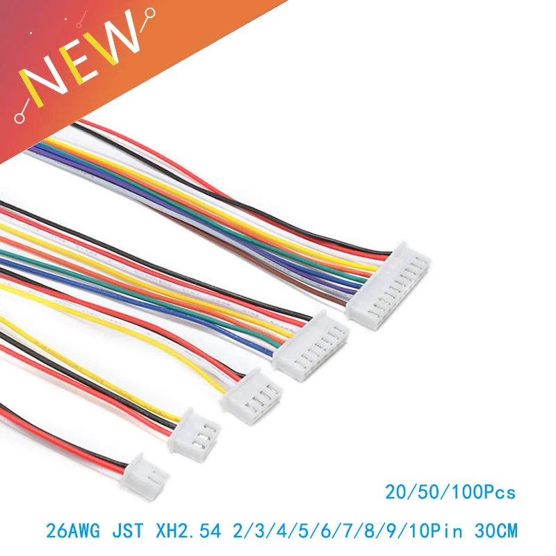 100/50/20pcs/lot 26AWG JST XH2.54 2/3/4/5/6/7/8/9/10 Pin XH-2.54 Pitch 2.54mm Connector Plug With Wire Cable 30cm Length
100/50/20pcs/lot 26AWG JST XH2.54 2/3/4/5/6/7/8/9/10 Pin XH-2.54 Pitch 2.54mm Connector Plug With Wire Cable 30cm Length