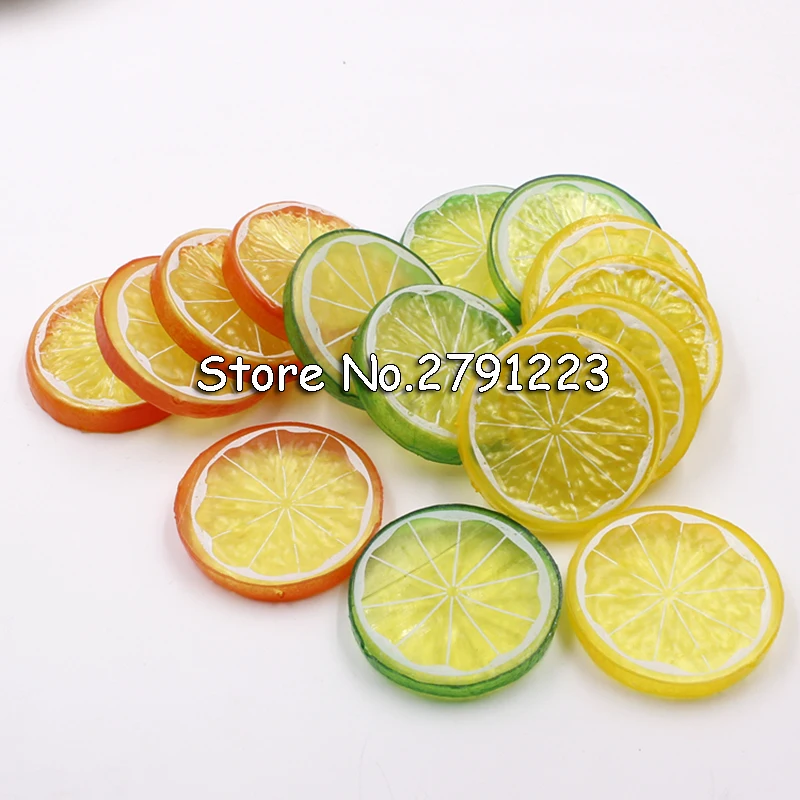 50PCS Multicolor 5CM Lifelike Fake Fruit Artificial Plastic Dried Lemon Slices For cake decorating,DIY Party Decoration Supplies
50PCS Multicolor 5CM Lifelike Fake Fruit Artificial Plastic Dried Lemon Slices For cake decorating,DIY Party Decoration Supplies