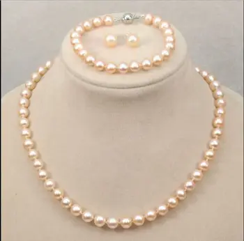 charm Jew.655 hot 9-10MM south sea pink pearl necklace bracelet earring stud 18 inch 7.5-8" jewelry set (A0513)
charm Jew.655 hot 9-10MM south sea pink pearl necklace bracelet earring stud 18 inch 7.5-8" jewelry set (A0513)