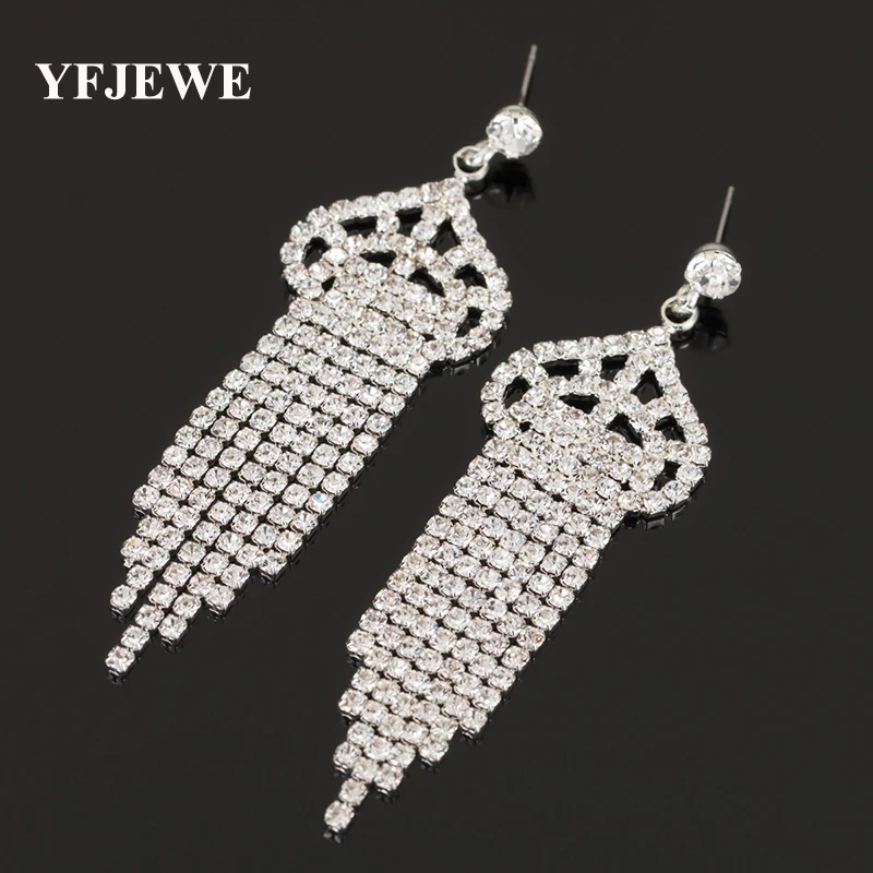YFJEWE Crystal Wedding Drop Earrings for Bride Rhinestone Bridesmaid Brincos Party Prom Jewelry Fashion Tassel Earrings E354
YFJEWE Crystal Wedding Drop Earrings for Bride Rhinestone Bridesmaid Brincos Party Prom Jewelry Fashion Tassel Earrings E354