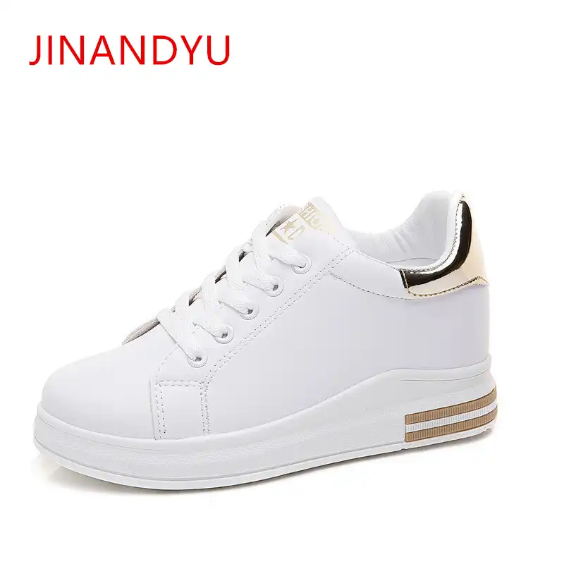 gold and white sneakers womens