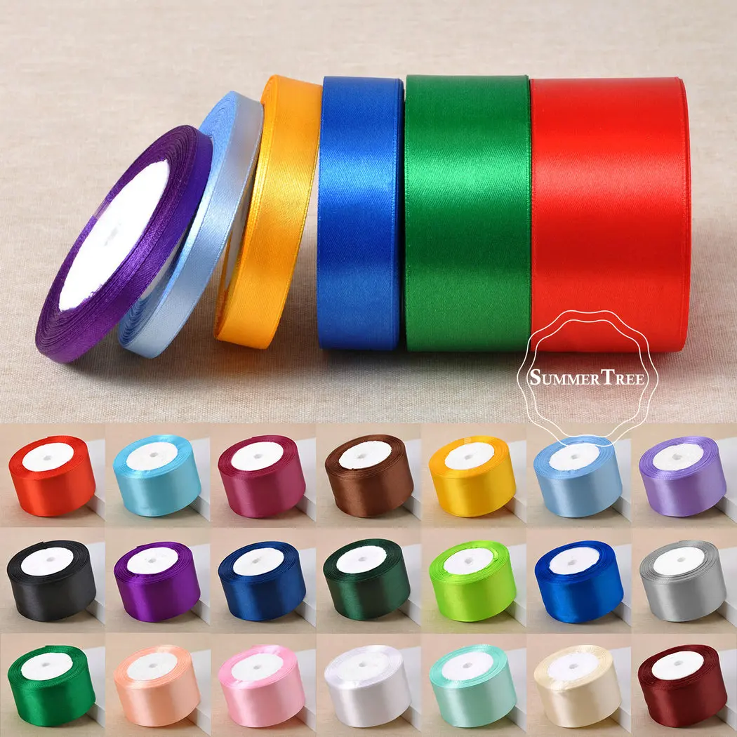 25yards Satin Ribbon 6mm 10mm 15mm 25mm 38mm 50mm Wedding Party Handmade DIY Gift Crafts Decoration Birthday Wrapping
25yards Satin Ribbon 6mm 10mm 15mm 25mm 38mm 50mm Wedding Party Handmade DIY Gift Crafts Decoration Birthday Wrapping