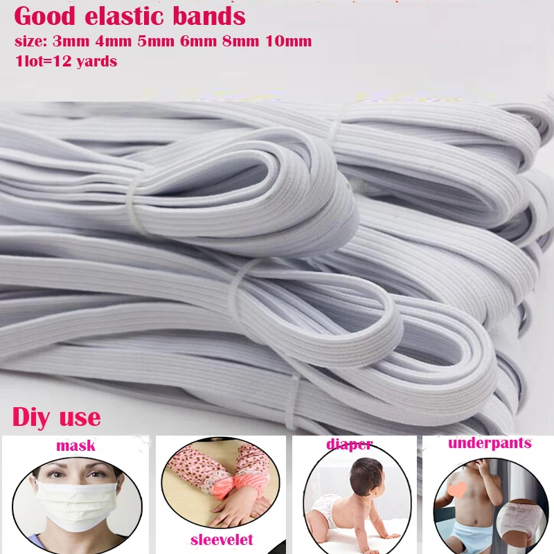Good 12Yards/1ot Black/White Polyester Elastic Bands For Pants Diy Clothes Garment Sewing Accessories Wide 3MM/4MM/5MM/6MM/10MM 
Good 12Yards/1ot Black/White Polyester Elastic Bands For Pants Diy Clothes Garment Sewing Accessories Wide 3MM/4MM/5MM/6MM/10MM