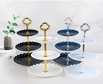 Plastic fruit pan mini Cake Stand 3 layer Dessert tray candy pan Tea Party Serving Plate fruit rack tray kitchen tool helper
Plastic fruit pan mini Cake Stand 3 layer Dessert tray candy pan Tea Party Serving Plate fruit rack tray kitchen tool helper