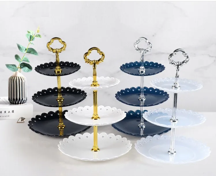 Plastic fruit pan mini Cake Stand 3 layer Dessert tray candy pan Tea Party Serving Plate fruit rack tray kitchen tool helper
Plastic fruit pan mini Cake Stand 3 layer Dessert tray candy pan Tea Party Serving Plate fruit rack tray kitchen tool helper
