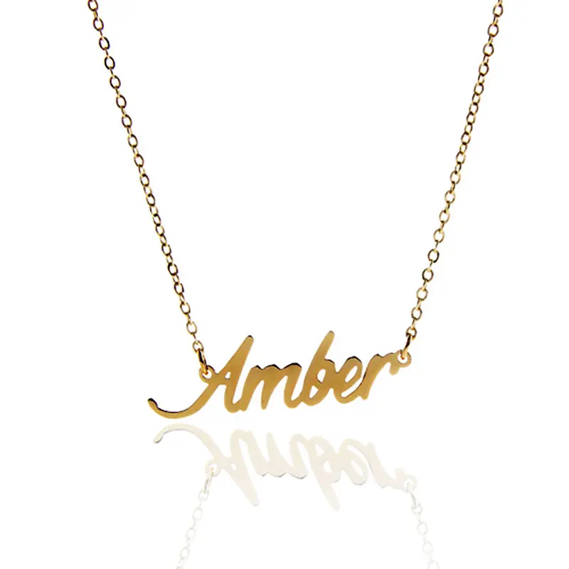 2015 Women Personalized Nameplate Necklace " Amber " Stainless Steel Pendant Customized Necklace ,NL-2396
2015 Women Personalized Nameplate Necklace " Amber " Stainless Steel Pendant Customized Necklace ,NL-2396
