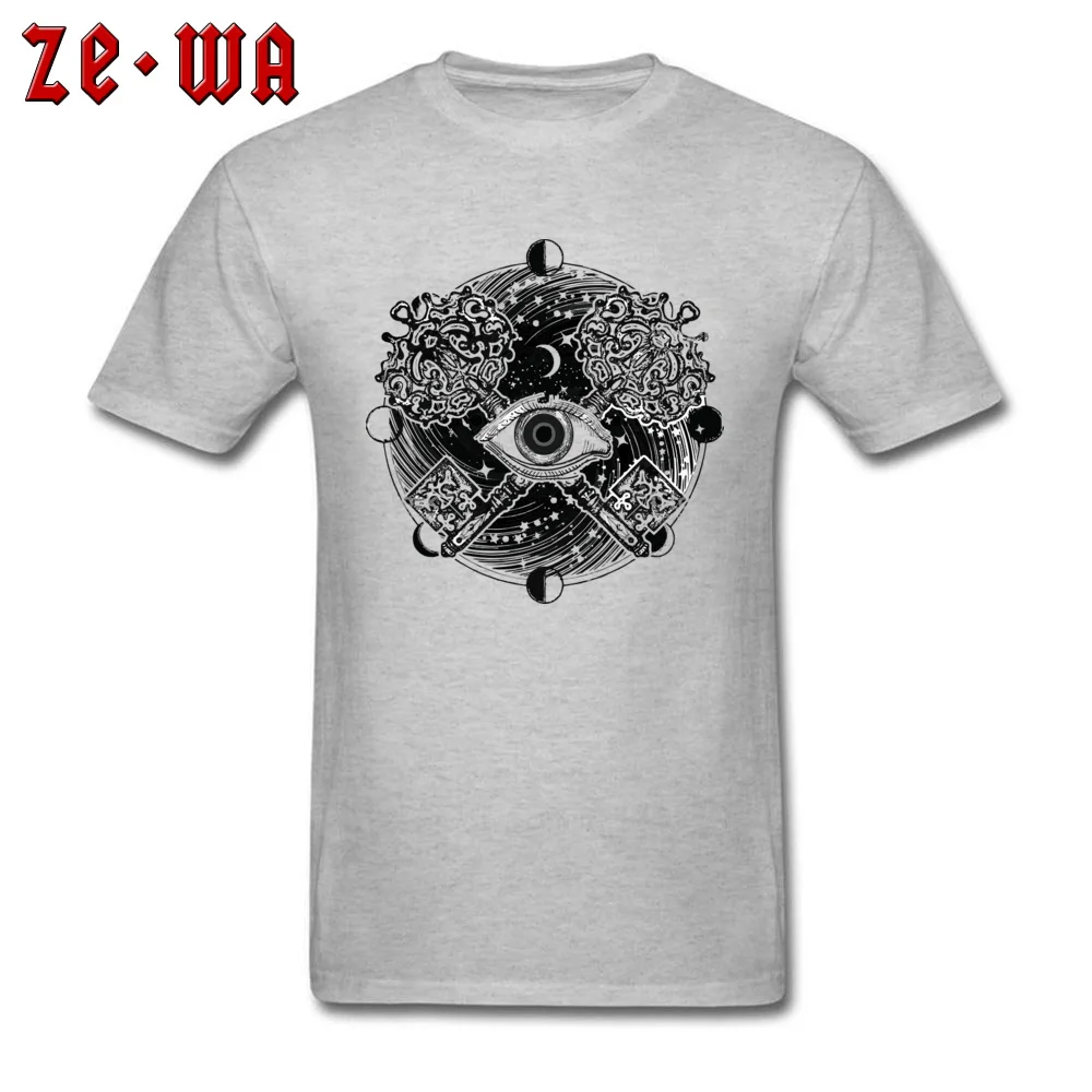 Freemasonry Eye of Providence Tops Shirts Special Crewneck Custom Short Sleeve 100% Cotton Men T-Shirt Group Top T-shirts Freemasonry Eye of Providence grey