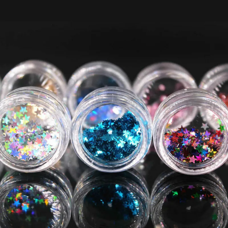 NEW kawaii Many Colors Stars Nail/Body/Eye Glitter Powder Paillettes DIY Nail Art Women Superfine Decorations Fashion
NEW kawaii Many Colors Stars Nail/Body/Eye Glitter Powder Paillettes DIY Nail Art Women Superfine Decorations Fashion