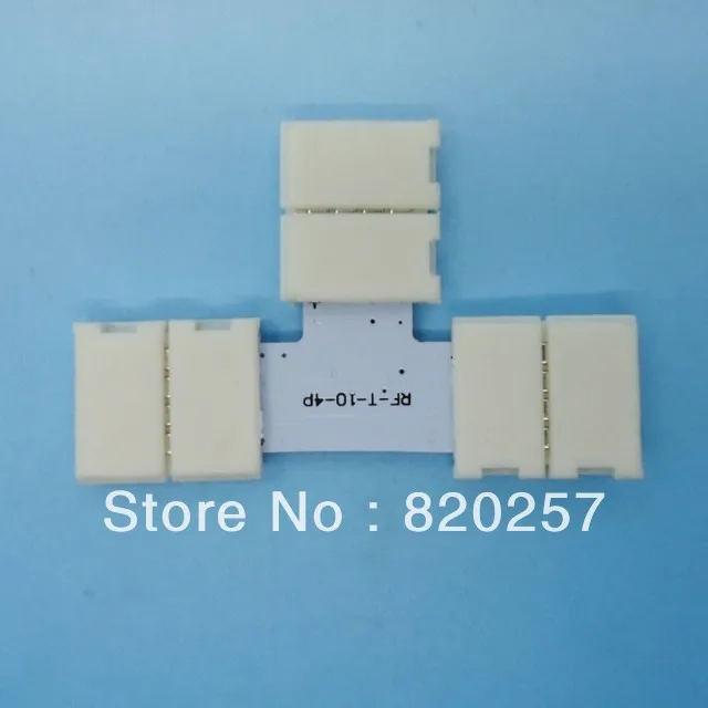 Free shipping 20pcs lot 10mm width 4pin led strip middle connectors T shape without soldering for 10mm RGB strip
Free shipping 20pcs lot 10mm width 4pin led strip middle connectors T shape without soldering for 10mm RGB strip