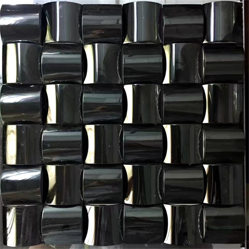 3D Arched Stainless Steel Metal Glossy Black Mosaic tiles, Creative Design Wall Brick Decorate
3D Arched Stainless Steel Metal Glossy Black Mosaic tiles, Creative Design Wall Brick Decorate