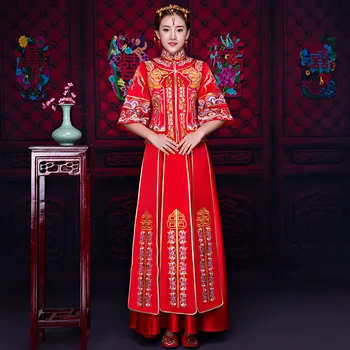 Noble Beauty Qipao Traditional Princess Evening Dress Embroidery Phoenix Marriage Suit Classic Red Slim Stage Show Cheongsam
Noble Beauty Qipao Traditional Princess Evening Dress Embroidery Phoenix Marriage Suit Classic Red Slim Stage Show Cheongsam