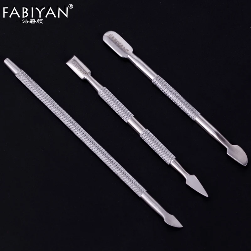 

3pcs/Set Nail Art Stainless Steel Double Sides Cuticle Pusher Remover Dead Skin Drill Finger Care Cleaner Manicure Pedicure Tool