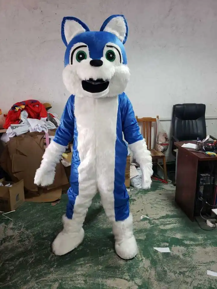Long Fur Blue Husky Wolf Dog Mascot Costume Suits Fursuit Halloween Cosplay Party Game Fancy Dress Adult Size
Long Fur Blue Husky Wolf Dog Mascot Costume Suits Fursuit Halloween Cosplay Party Game Fancy Dress Adult Size