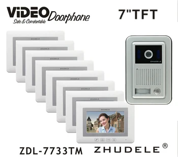 ZHUDELE 1Camera+8Monitors 7" LCD monitor Speakerphone Home Intercom System Color Video Door Phone Doorbell support CCTV Camera
ZHUDELE 1Camera+8Monitors 7" LCD monitor Speakerphone Home Intercom System Color Video Door Phone Doorbell support CCTV Camera